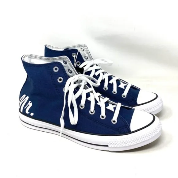 Converse Chuck Taylor High Wedding Blue Canvas Men’s Sneaker Custom 171212C-BUWT