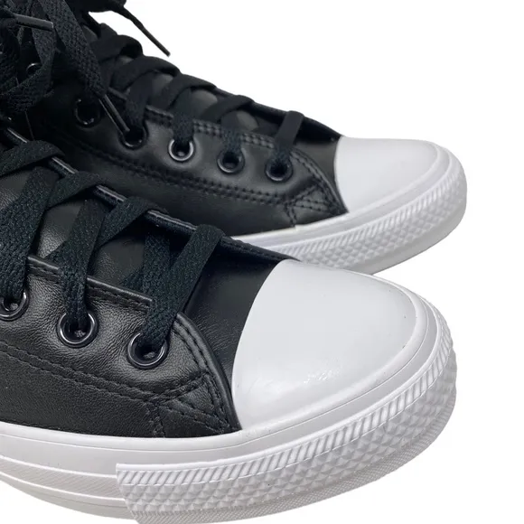 Converse Ctas High Leather Black Wedding Women's Sneakers Custom A02247C-BLKWTBK