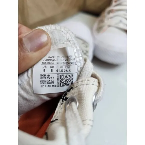 Converse Men's All Star Fashion Hi-top Not A Chuck White Size 8.  190