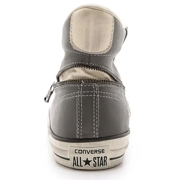 Converse X John Varvatos Zip Around Gray/Cream Leather HiTop Sneaker Men’s 9.5