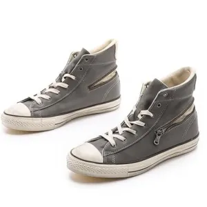 Converse X John Varvatos Zip Around Gray/Cream Leather HiTop Sneaker Men’s 9.5