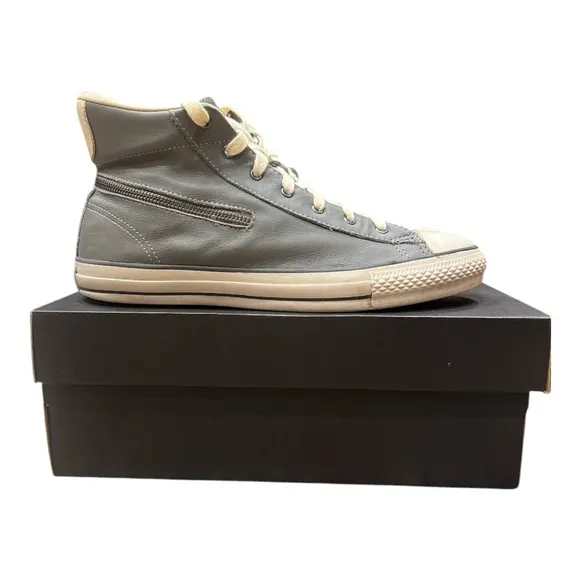 Converse X John Varvatos Zip Around Gray/Cream Leather HiTop Sneaker Men’s 9.5