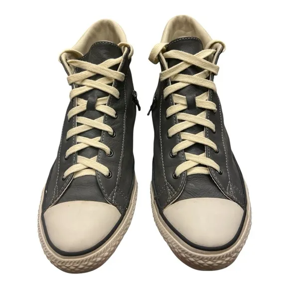 Converse X John Varvatos Zip Around Gray/Cream Leather HiTop Sneaker Men’s 9.5