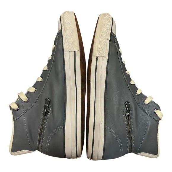 Converse X John Varvatos Zip Around Gray/Cream Leather HiTop Sneaker Men’s 9.5