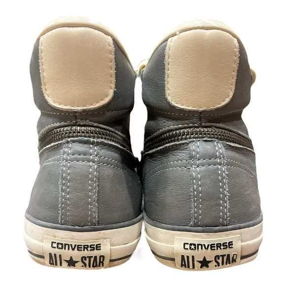 Converse X John Varvatos Zip Around Gray/Cream Leather HiTop Sneaker Men’s 9.5