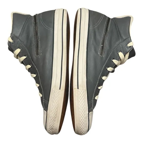 Converse X John Varvatos Zip Around Gray/Cream Leather HiTop Sneaker Men’s 9.5