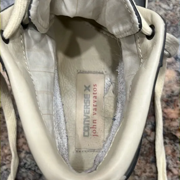 Converse X John Varvatos Zip Around Gray/Cream Leather HiTop Sneaker Men’s 9.5