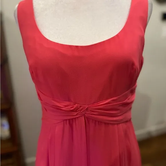 COPY - Armani Collezioni Coral Formal Silk Maxi Dress Small Medium Sheer Empire…