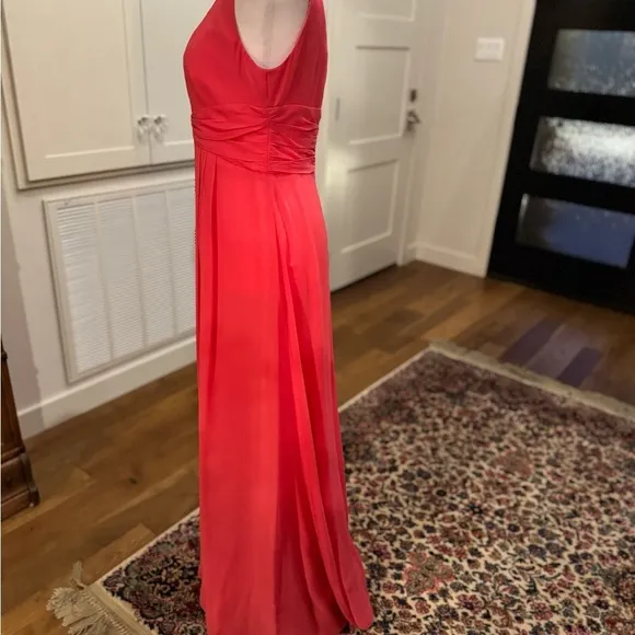 COPY - Armani Collezioni Coral Formal Silk Maxi Dress Small Medium Sheer Empire…