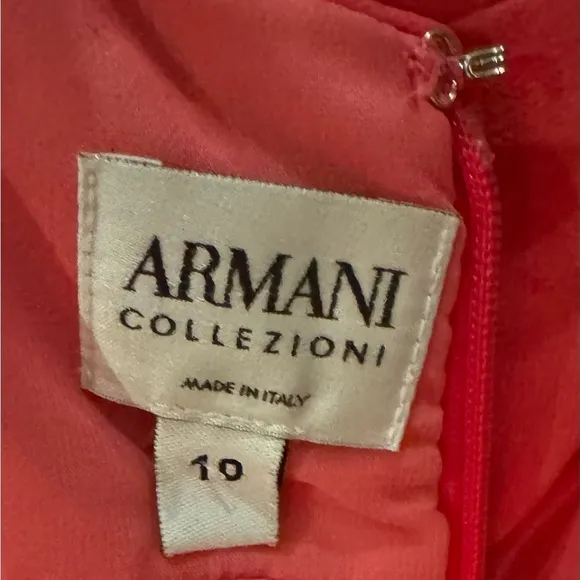 COPY - Armani Collezioni Coral Formal Silk Maxi Dress Small Medium Sheer Empire…