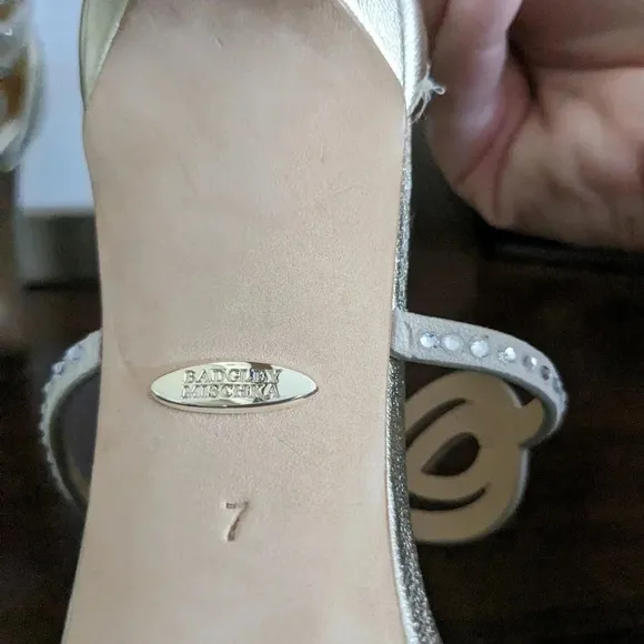 COPY - Badgley Mischka Teri Rhinestone Heeled Sandal in rose gold /Champagne si…