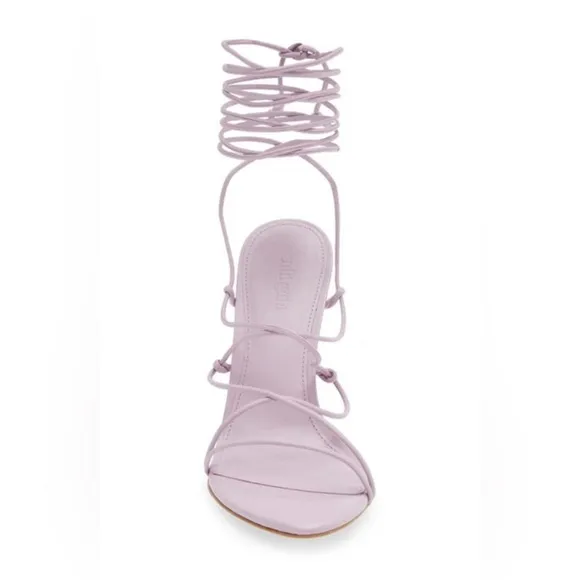 Cult Gaia Soleil Lace Up Strappy Heel Sandals in Lavender, EXCELLENT, Size 42