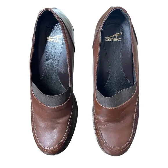 Dansko Brown Leather Oxford Heel