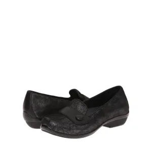 Dansko‎ Olena Black Leather Metallic Slip On Shoes Flats