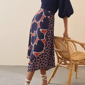 Dhruv Kapoor Anthropologie S NWT Swirled Abstract handkerchief Midi Skirt 170$