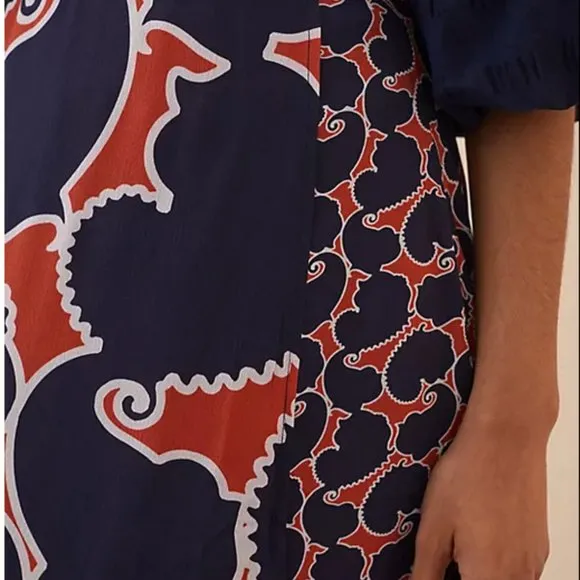 Dhruv Kapoor Anthropologie S NWT Swirled Abstract handkerchief Midi Skirt 170$