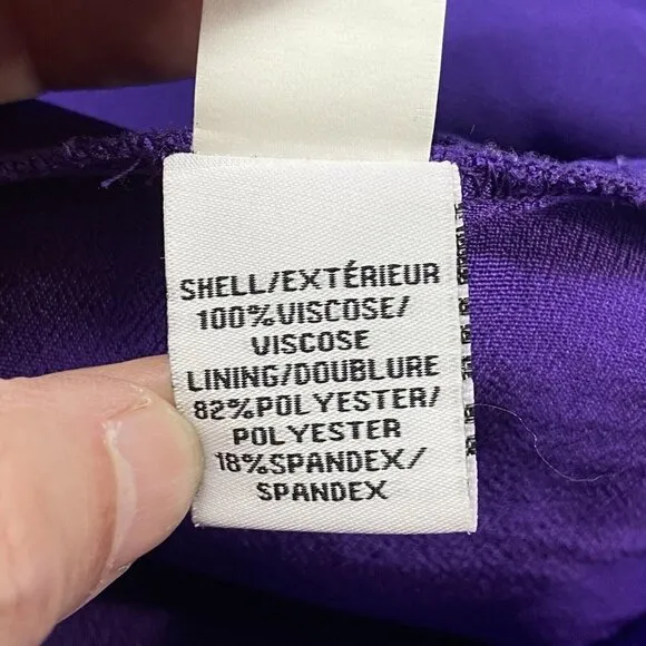 DIANE VON FURSTENBERG Tunic V Neck Dress Purple M 11-11