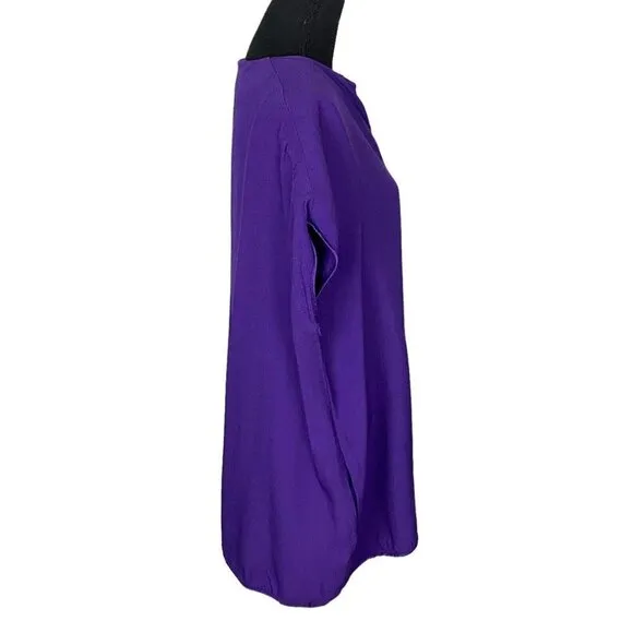 DIANE VON FURSTENBERG Tunic V Neck Dress Purple M 11-11