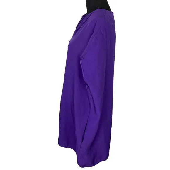 DIANE VON FURSTENBERG Tunic V Neck Dress Purple M 11-11