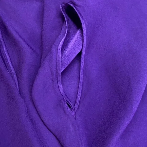 DIANE VON FURSTENBERG Tunic V Neck Dress Purple M 11-11