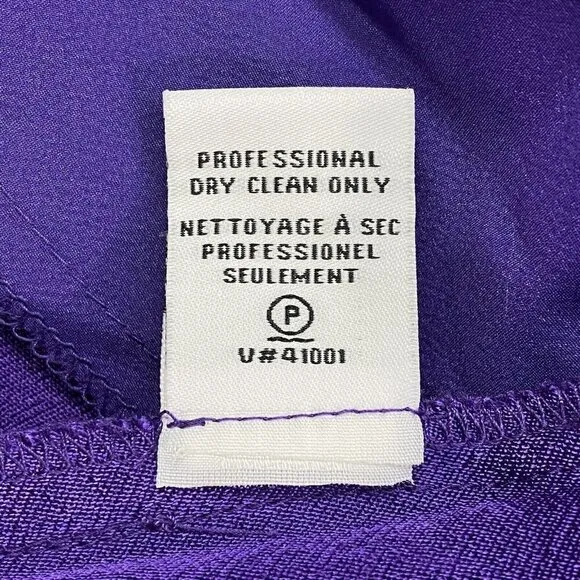 DIANE VON FURSTENBERG Tunic V Neck Dress Purple M 11-11