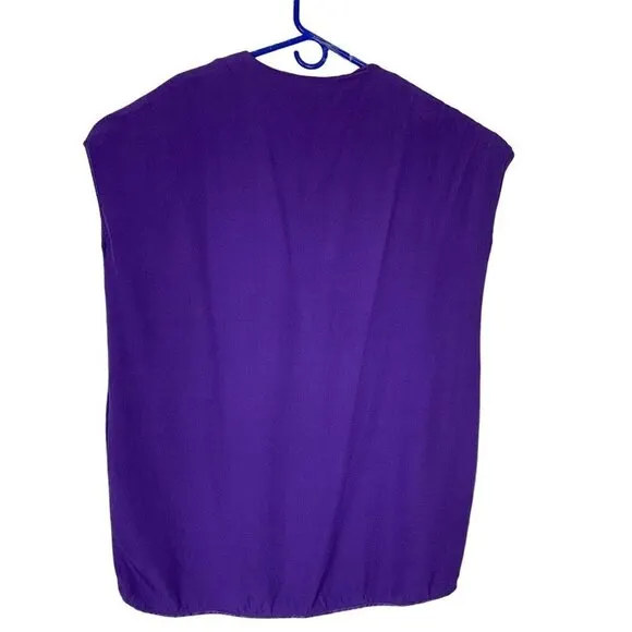 DIANE VON FURSTENBERG Tunic V Neck Dress Purple M 11-11