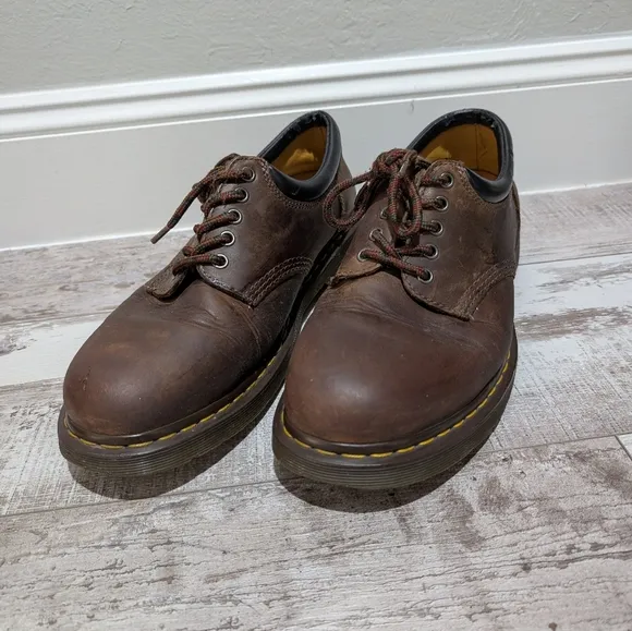 Doc Dr. Martens Leather Lace up Shoes Brown Vintage 8053 Men's Size‎ 13