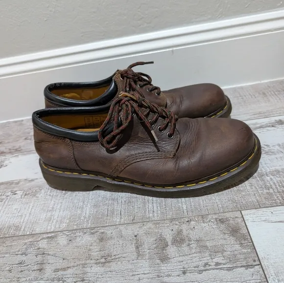 Doc Dr. Martens Leather Lace up Shoes Brown Vintage 8053 Men's Size‎ 13