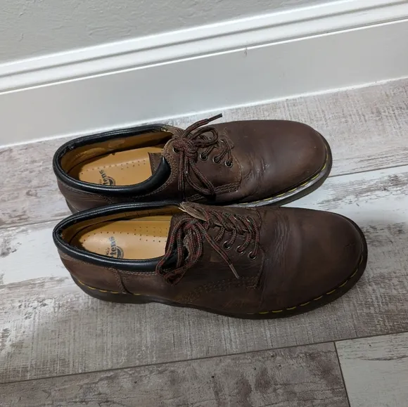 Doc Dr. Martens Leather Lace up Shoes Brown Vintage 8053 Men's Size‎ 13
