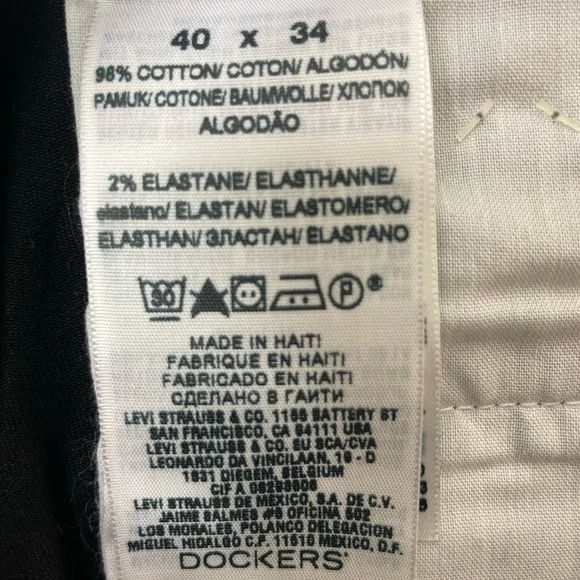 Dockers Black Dress Pants Relaxed Fit Dress Casual Pants Signature Pleated Khaki