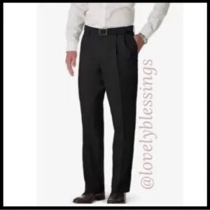 Dockers Black Dress Pants Relaxed Fit Dress Casual Pants Signature Pleated Khaki