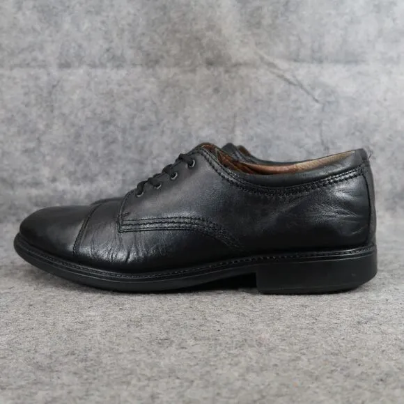 Dockers Shoes Mens 12 Oxford Derby Black Leather Gordon Classic Formal Cap Toe