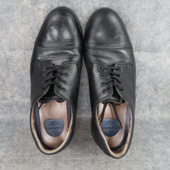 Dockers Shoes Mens 12 Oxford Derby Black Leather Gordon Classic Formal Cap Toe