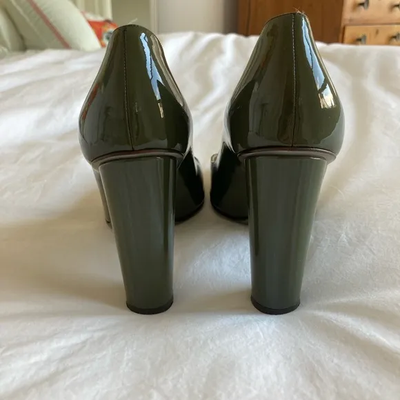 Dolce &amp; Gabbana Green Patent Leather Heels