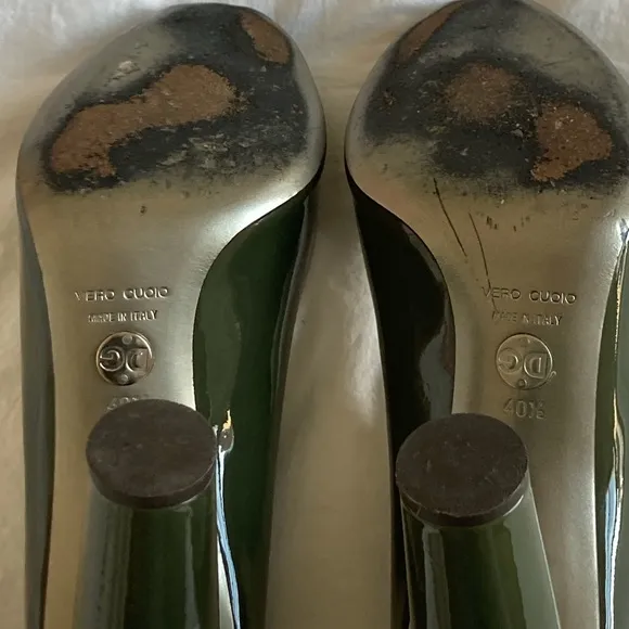 Dolce &amp; Gabbana Green Patent Leather Heels