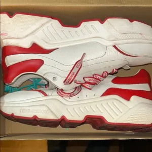 Dolce &amp; Gabbana Men’s White and Red Sneakers