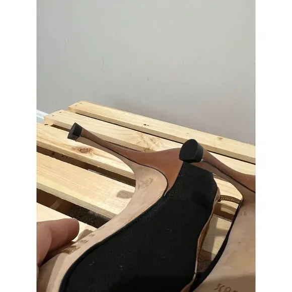 Dolce &amp; Gabbana Women’s Shoes Black brown Fabric Open toe Platform Heels 38.5