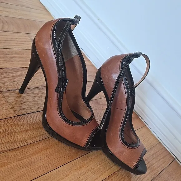 Dolce And Gabbana Elegant Brown and Black Women's Heels