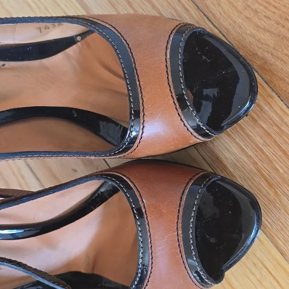 Dolce And Gabbana Elegant Brown and Black Women's Heels