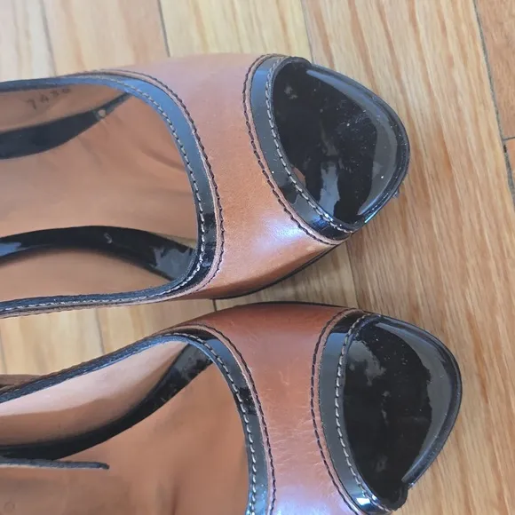 Dolce And Gabbana Elegant Brown and Black Women's Heels
