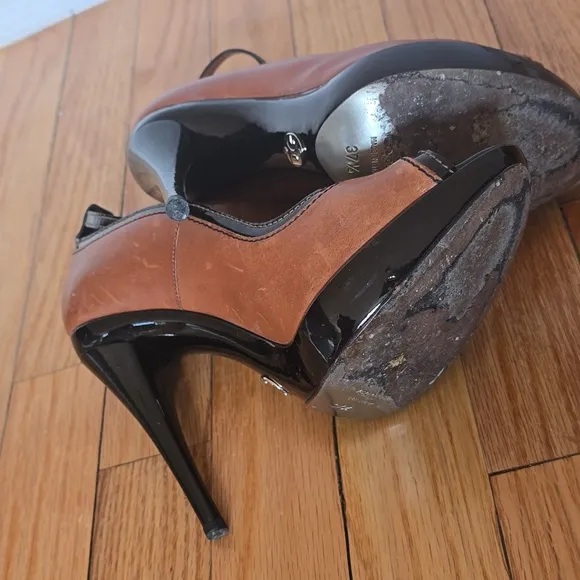 Dolce And Gabbana Elegant Brown and Black Women's Heels
