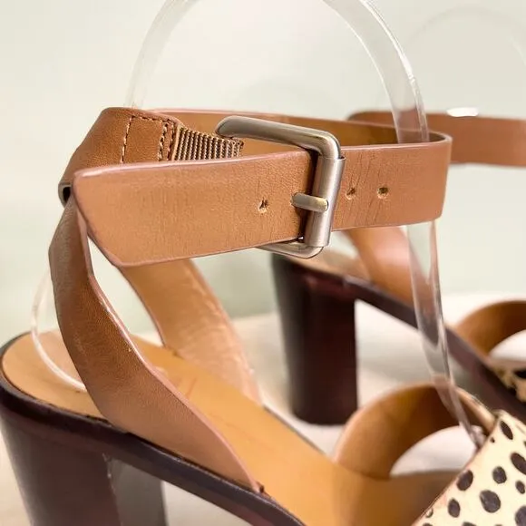 Dolce Vita Nala Block Heel Leather Sandals Size 6