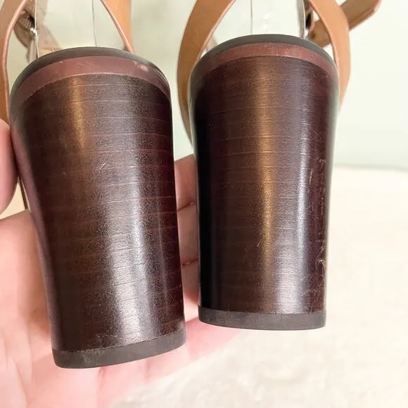Dolce Vita Nala Block Heel Leather Sandals Size 6