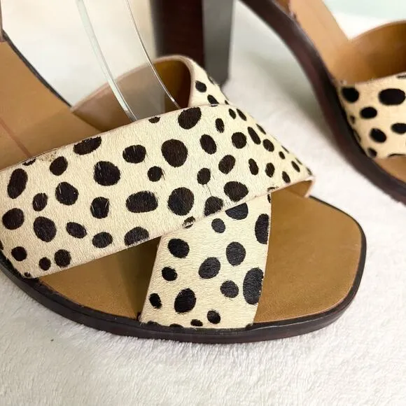 Dolce Vita Nala Block Heel Leather Sandals Size 6