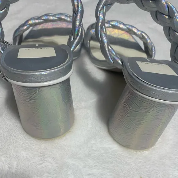 Dolce Vita Silver Braided Heels