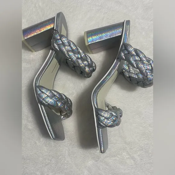 Dolce Vita Silver Braided Heels