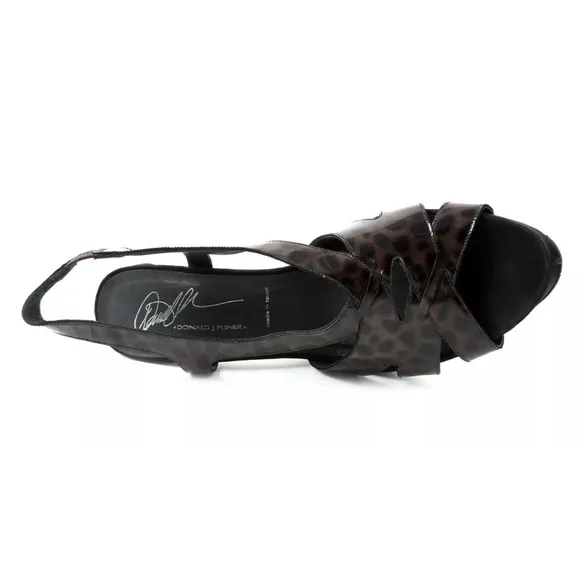 Donald J Pliner Women’s Shoes Gibson Brown Black Cheetah Patent NWOT