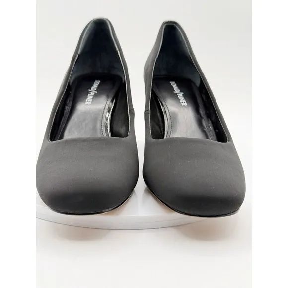 Donald Pliner Block Heel Pumps Audry Shoes Size 9 Womens Black 3&quot; Heel