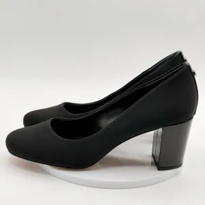 Donald Pliner Block Heel Pumps Audry Shoes Size 9 Womens Black 3&quot; Heel