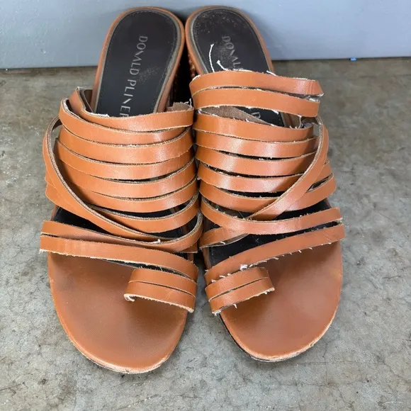 Donald Pliner Marlow Leather Strappy Sandals Size 7.5